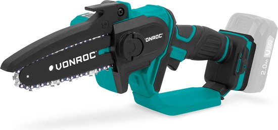 VONROC Mini-Kettensäge 20V - 152mm - Ohne Akku und Schnellladegerät