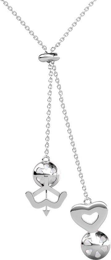 Yolora Elegance Halskette mit Anhänger - Kalpa Camaka Perle und Kristalle - Silber - 18K Weißgold vergoldet - Damen Halskette Silber - Schmuck - Luxus Geschenkbox - Geschenkbox - Exklusive Geschenkbox - Schöne Geschenkverpackung