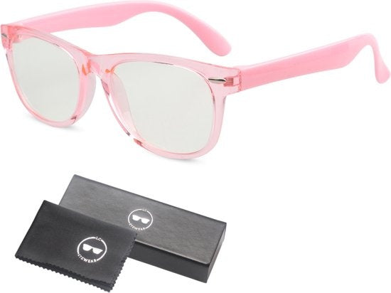 LC Eyewear Computerbrille für Kinder - Blaulichtbrille - Displaybrille - Unisex - Transparent Pink