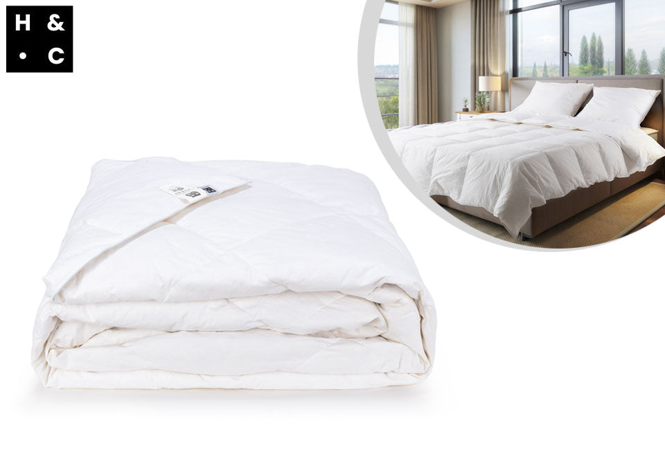 H&Q Sommer Bettdecke Bettdecke 200x220cm Weiß