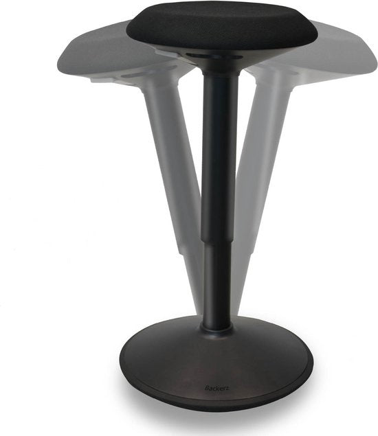 Bckz Wackelhocker Schwarz | Höhe 40-60cm | Balance Hocker | Schwarz