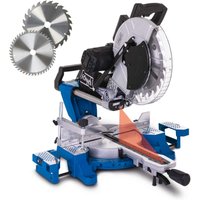 Kappzugsäge HM140L Scheppach - inkl. 2.Sägeblätter | 2000W | 330mm Schnittbreite | 105mm Schnitthöhe – Bild 2