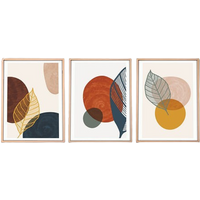 HUHU209 - Stilvolles Leinwandgemälde - 3er-Set - 50 x 70 cm – Bild 2