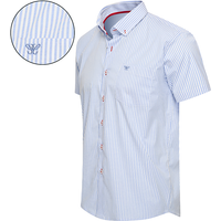 Cappuccino Bronte Gestreiftes Hemd - Blau - Kurzarm - XXL – Bild 2