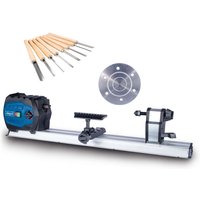 Drechselmaschine DM600VARIO Scheppach - Werkstücke 600mm | 4-Zack-Körnerspitze | inkl. Planscheibe – Bild 2