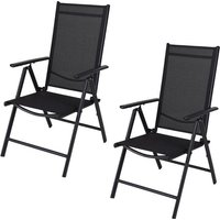 Pro Garden Gartenstuhl / Klappstuhl / Campingstuhl - klappbar - Schwarz - 2 STÜCK – Bild 2