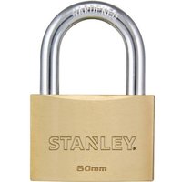 Stanley Vorhängeschloss - 60 MM - 2 Schlüssel - Massivmessing – Bild 2
