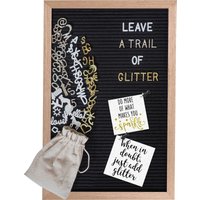 Gadgy Letter Board Schwarzer Filz - Holzrahmen - 30x45cm - inklusive 3 Farben von Buchstaben etc. – Bild 2