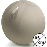 Bckz Sitzball Büro und Zuhause 65 CM - Luxus-Yoga-Ball - Sitzball mit Hülse - Ergonomischer Bürostuhl-Ball - Leinen Sand Grau – Bild 2