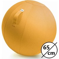 Bckz Sitzball Leinen 65 CM - Sitzball mit Bezug - Balance Hocker - Luxus Yoga Ball - Ergonomischer Bürostuhl Ball - Gelb – Bild 2