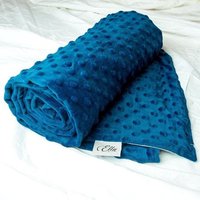 4 kg Kinder-Gewichtsdecke – Bio-Baumwolle & Minky-Fleece – Blau & Grau