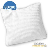 EL-Life - Memory-Foam Kissen – Ergonomisches Orthopädisches Kissen 80 x 80 cm mit Bambusbezug – Unterstützt Nacken & Kopf – Inklusive abnehmbarem Bezug – Bild 2