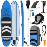 LifeGoods SUP Board - mit Sitz - Aufblasbares Paddle Board - Komplettset - Max. 135KG - 320x81cm - Blau – Bild 2