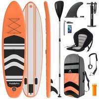 LifeGoods SUP Board - mit Sitz - Aufblasbares Paddle Board - Komplettset - Max. 135KG - 320x81cm - Orange – Bild 2