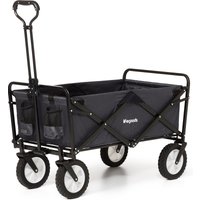 LifeGoods Bollerwagen - faltbar - drehbare Räder - 2 Ständer - 70kg Tragfähigkeit - Schwarz – Bild 2