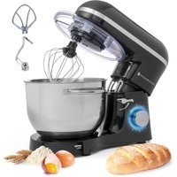 KitchenBrothers Küchenmaschine - Küchenmixer mit 6L-Edelstahl-Mixschüssel - Küchenroboter - 1400W - Schwarz – Bild 2