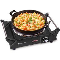 KitchenBrothers Elektrokochfeld - 1 Brenner - 1500W - Schwarz – Bild 2