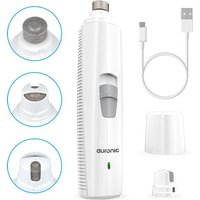 Auronic Elektrische Nagelfeile - für Tiere - wiederaufladbar - kabellos - Diamantfeilenkopf - Hund/Katze - weiß – Bild 2