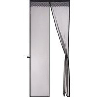 O'DADDY Türvorhang - Fliegenvorhang - Magnetisch - FIBER - Türgitter Deluxe 92 x 230 cm - Schwarz Hor - Türvorhänge – Bild 2