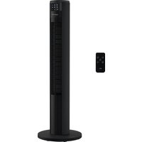 JAP Appliances - Leiser Turmventilator - Fernbedienung und Timer - Oszillierender Säulenventilator - schwarz mattiert – Bild 2