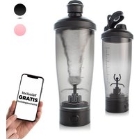 Nimma® Elektrischer Shake Cup - Mit Mixer - 700ml - Mit Pulverbehälter - USB Wiederaufladbar - Inklusive E-Book - Schwarz – Bild 2