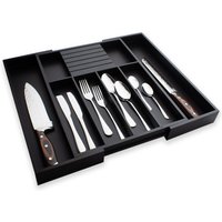 5 cm tief - 5cm hoch - Bambusholz - Schwarz