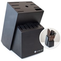 Dymund - Messerblock - 13 Messer/1 Wetzstahl/1 Küchenschere - Langlebig - Universal - Schwarz – Bild 2