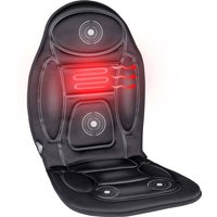 Dunlop Massagesitz Auto mit Heizfunktion - 108 x 48 CM - 4 Massagemotoren und 1 Heizelement - Anschluss an Zigarettenanzünder Auto - Fernbedienung mit 13 Stufen - Schwarz – Bild 2