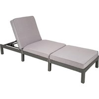 tectake Geflechtliege grau - Geflechtliege für den Garten - 402308 – Bild 2