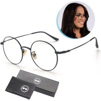 LC Eyewear Computerbrille - Blaulichtbrille - Displaybrille - Metall - Unisex - Schwarz – Bild 2