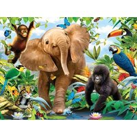 Rubye® Diamantmalerei Erwachsene - Diamantmalerei Kinder - Dschungeltiere - 30x40cm – Bild 2