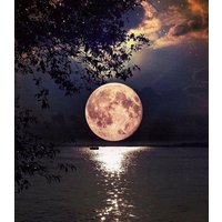 Rubye® Diamantmalerei Erwachsene - Diamantmalerei Kinder - Diamantmalerei Paket Voll - Vollmond - 30x40cm – Bild 2