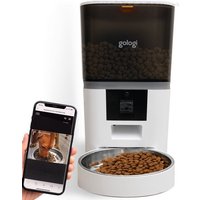 Gologi Automatische Voerbak Eva - Inhoud 6L - Voice Recorder - Camera - Voerautomaat hond - Voerautomaat dispenser kat - Brokgrootte 3 tot 15 mm - Wit – Bild 2