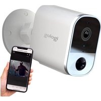 Gologi kabellose Kamera auf Batterie - Sicherheitskamera - Mit Nachtsicht - WiFi-Kamera - Sicherheitskamera - Wiederaufladbar - Niederländischsprachige App - Weiß – Bild 2