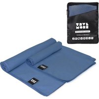 TRVLMORE Mikrofaser-Reisehandtuch-Set - 2 Stück - Groß (75 x 150 cm) & Extra Groß (90 x 180 cm) - Mikrofaser - Dunkelblau – Bild 2