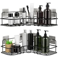 Avalo Eck-Duschablage - 2 Stück - Kein Bohren oder Schrauben - Befestigung durch Klebestreifen – Bild 2