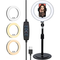 LURK® Ringlampen-Set 8-Zoll-LED - Verstellbares Stativ - Fernbedienung - Geeignet für Smartphone – Bild 2