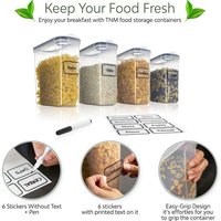 TNM Vorratsdosen - luftdicht - Set (4x4L) - schwarz - Inkl. Aufkleber und Marker – Bild 2