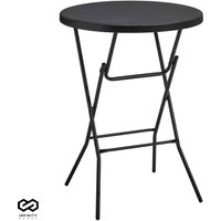Infinity Goods Stabiler schwarzer Stehtisch - Partytisch - Stabil und wetterfest - klappbar - 80cm x 110cm - Party - 1 Stück - Schwarz – Bild 2