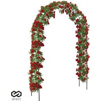 Infinity Goods - Rozenboog - Tuinboog - Rankhulp - Bloemenboog - Voor klimplanten - Metaal - 240 x 140 x 38 cm - Zwart – Bild 2