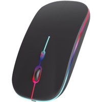 Nuvance - Kabellose Maus LED - Bluetooth - Ergonomisch - Laptop und Gaming - Kabellos - Schwarz – Bild 2