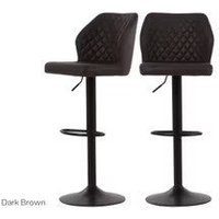 Dutchbone Edward Barhocker 2x - Dunkelbraun - 43x43x70 cm – Bild 2