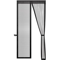 O'DADDY Türvorhang Deluxe FIBER - Magnetischer Fliegenvorhang - Für Neubauten und Standardtüren - Einfache Installation - Schwarzes Horn - 92x210 cm – Bild 2