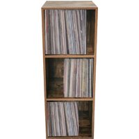 LP-Schallplattenschrank - Aufbewahrung von LP-Schallplatten - Bücherregal - vintage braun – Bild 2