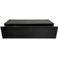 Schwebender Dielenschrank - Hängeschrank - Nachttisch mit Schublade - 100 cm breit - schwarz – Bild 2