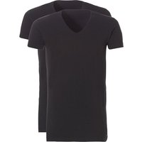 Ten Cate - XXL - Basic T-Shirt - 2er-Pack - V-Ausschnitt - Herren - Schwarz – Bild 2