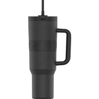 2 Liter - Wasserflasche für Kinder & Erwachsene - Thermosbecher Reisebecher - Motivationstrinker - Trinkbecher für die Schule - Schwarz