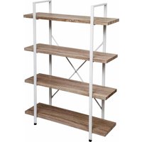 Wandschrank Sturdy - offenes Bücherregal - Industriedesign - 140 cm hoch weiß – Bild 2