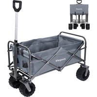 LifeGoods Wagon - faltbar - 80KG Tragfähigkeit - 94L - waschbares Polyester - Grau – Bild 2