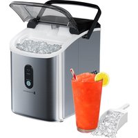KitchenBrothers Nugget Eiswürfelbereiter - 1.1L - Crushed Ice Maker mit Eisportionierer - tragbar - 15kg/24 Stunden - rostfreier Stahl – Bild 2